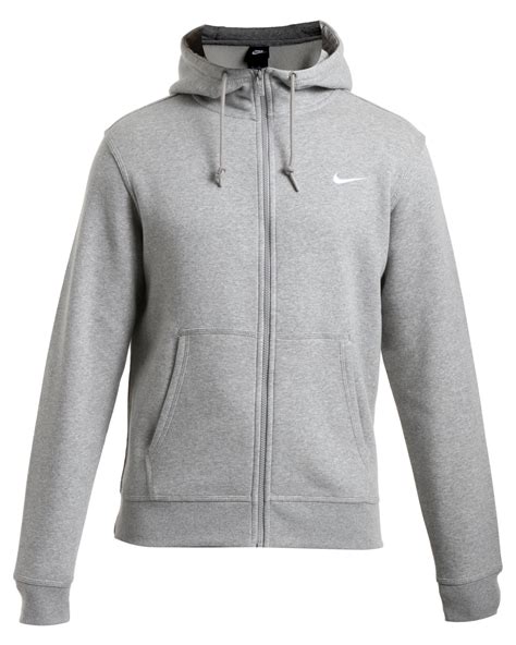 nike hoodie full zipper grijs zwart|Grey Full Zip Hoodies & Pullovers .